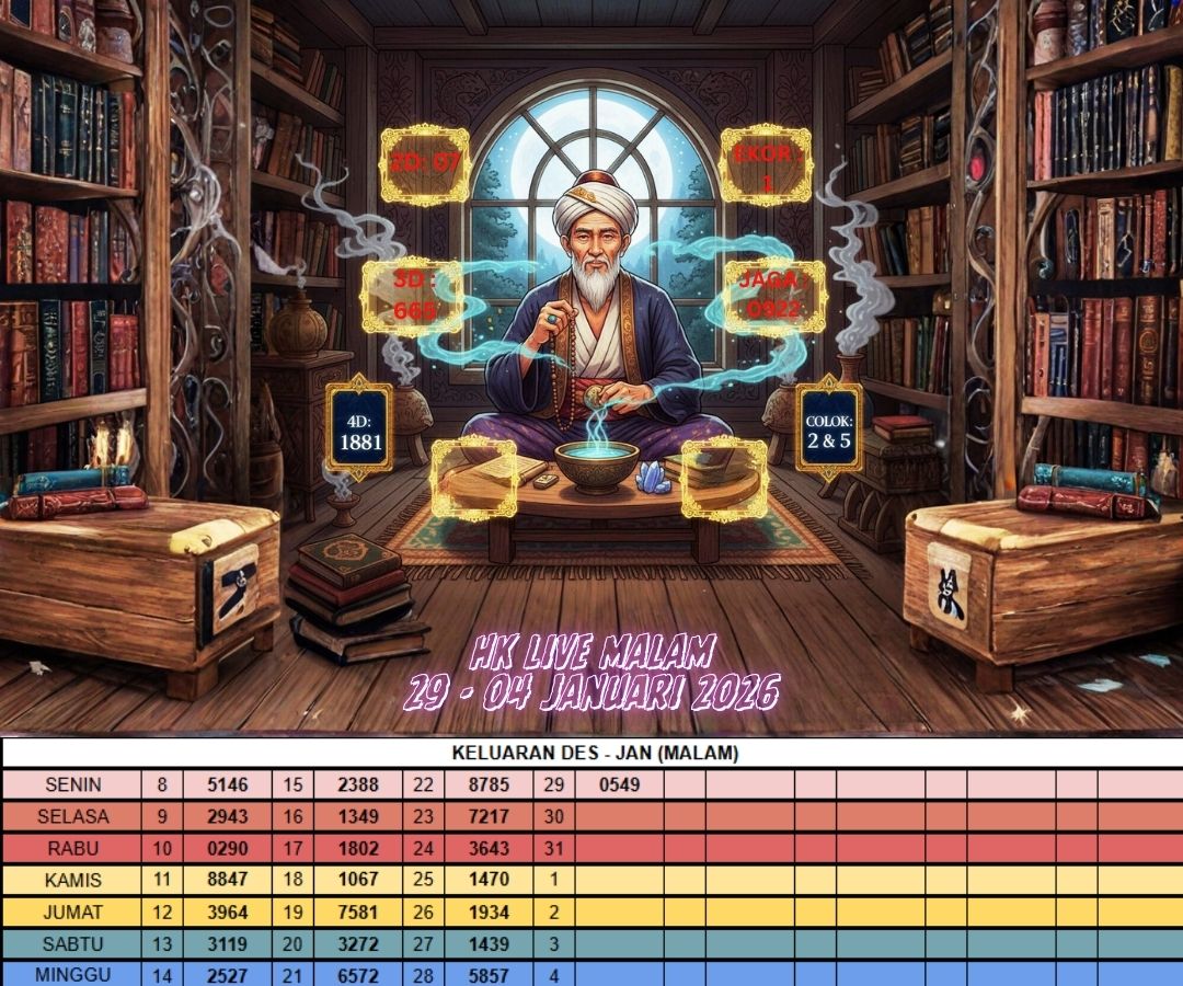 HK LIVE MALAM 29 - 04 JANUARI 2026